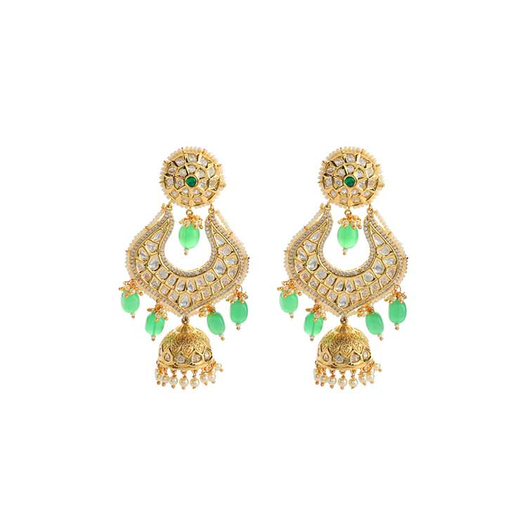 24-Karat Gold Tyani Kundan Earrings for a Timeless Look