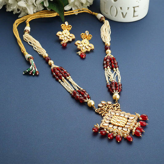 Luxurious 24 Karat Gold Plated Pendant Set