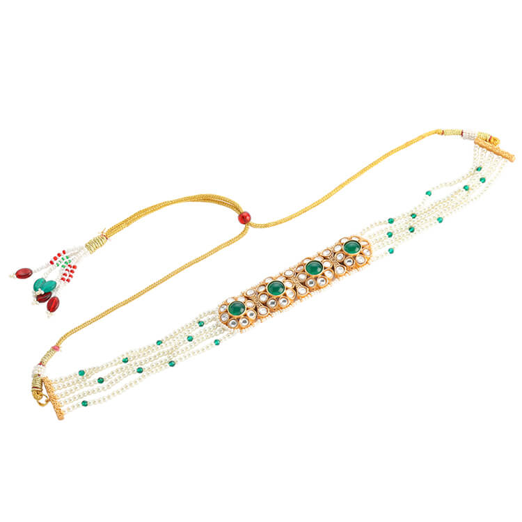 24 Karat Gold Plated Kundan Choker Set