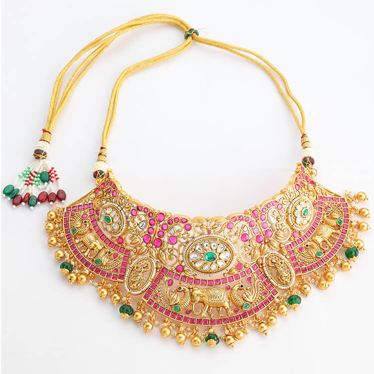 Heavy Bridal Necklace with 2grm Gold Plating