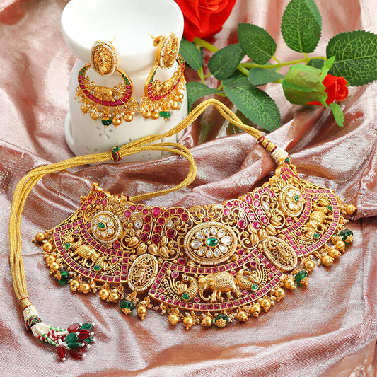 Heavy Bridal Necklace with 2grm Gold Plating