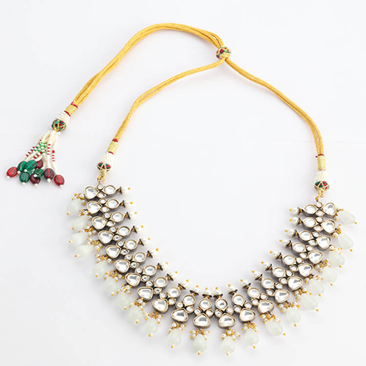 Regal Kundan Polki Victoria Necklace Set