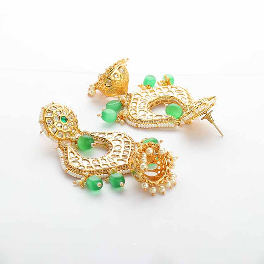 24-Karat Gold Tyani Kundan Earrings for a Timeless Look