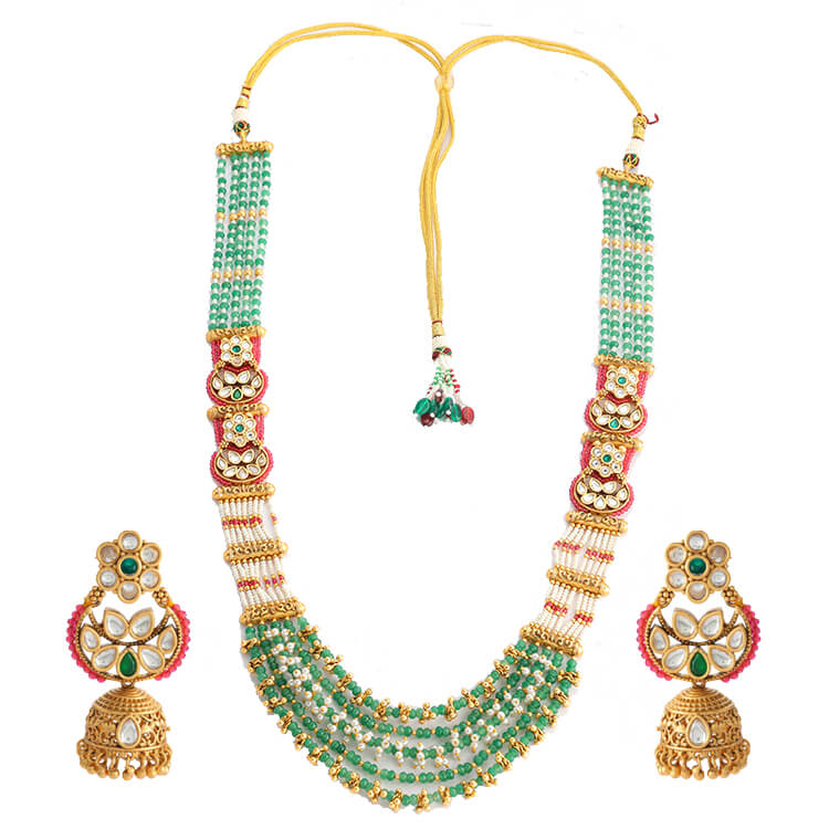 2grm Gold-Plated Semi-Precious Necklace Set