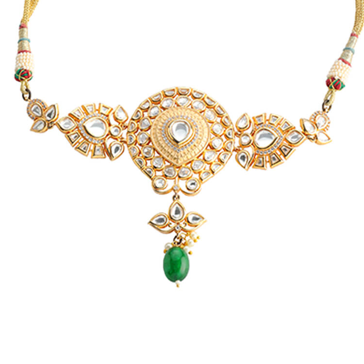 Elegant Tyani Kundan Choker Necklace Set