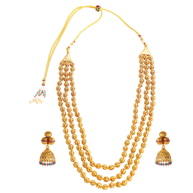 24 Karat Gold Plated Mala Set