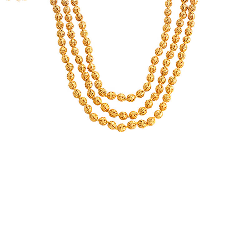 24 Karat Gold Plated Mala Set