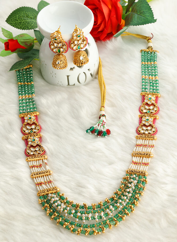 2grm Gold-Plated Semi-Precious Necklace Set